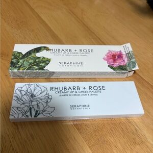 Seraphine Botanicals ~ Rhubarb + Rose Creamy Lip & Cheek Palette AUTHENTIC BNIB